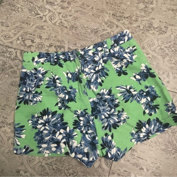 J.Crew | Green & Blue Floral Hi-Rise Shorts | SZ 4 (27) - Picture 7 of 10